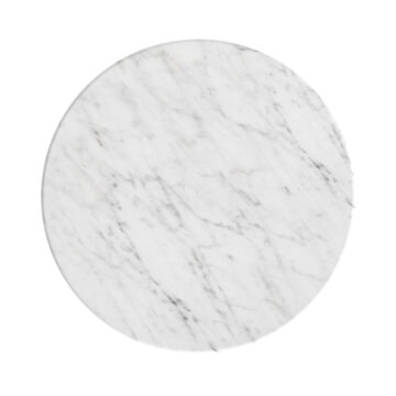 Elwood Oak Round Coffee Table | Travertine Top
