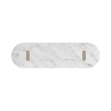 Elwood Oak Console Table | Travertine Top