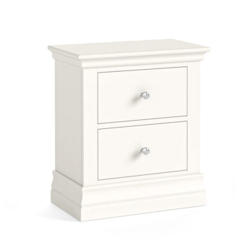 Riverton White Bedside 2 Drawer