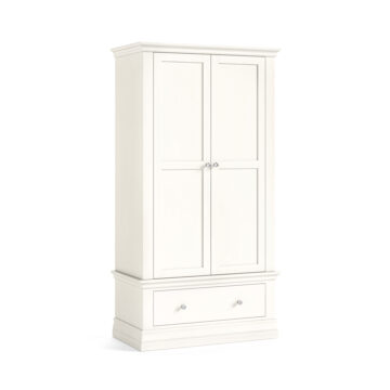 Riverton White Gents Wardrobe with Drawer | Clearance