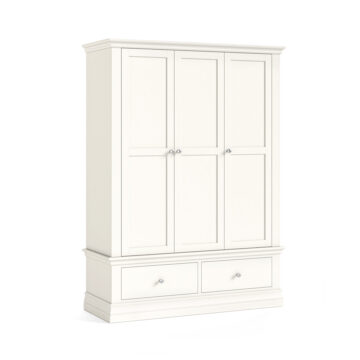 Riverton White Triple Wardrobe