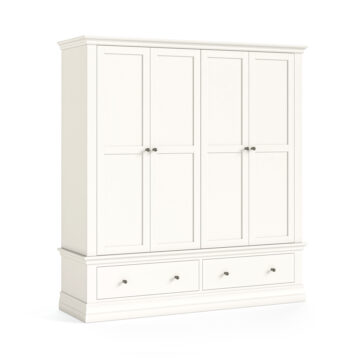 Riverton White 4 Doors Wardrobe