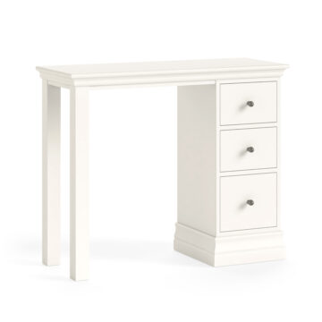 Riverton White Single Pedestal Dressing Table