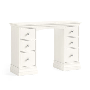 Riverton White 6 Drawer Double Pedestal Dressing Table | Clearance