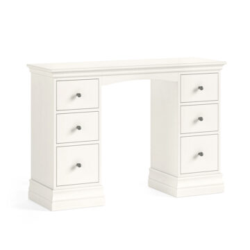 Riverton White Double Pedestal Dressing Table