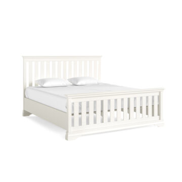 Riverton White Slatted 6' High Foot End