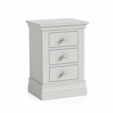 Riverton Grey 3 Drawer Bedside Cabinet