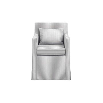 Hettie Grey Thin Stripe Dining Chair