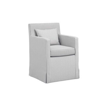 Hettie Grey Thin Stripe Dining Chair
