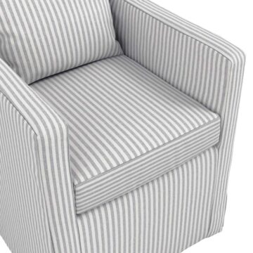 Hettie Grey Thin Stripe Dining Chair