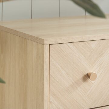 Hadley 6 Drawer Chest | Oak Finish | Clearance