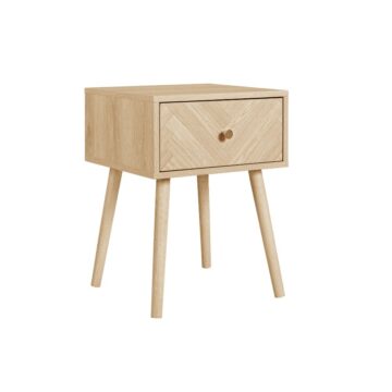 Hadley 1 Drawer Bedside Table | Oak Finish