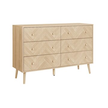 Hadley 6 Drawer Chest | Oak Finish | Clearance