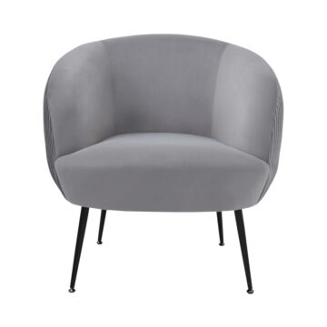 Kamilah Pleated Velvet Accent Chair