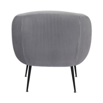 Kamilah Grey Pleated Velvet Accent Chair