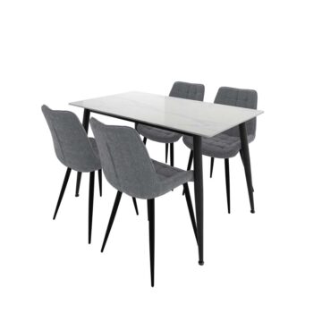 Luna Marble Effect Dining Set (3 Packs)