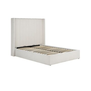 Mabel Cream 5′ King Size Ottoman Bed