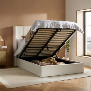 Mabel White 4’6 Double Ottoman Bed