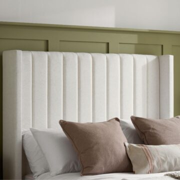 Mabel Cream 5′ King Size Ottoman Bed
