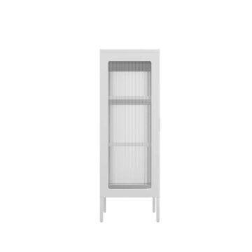 Marsh White 2 Door Cabinet | Reeded Glass