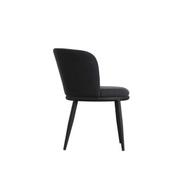 Nova Pair of Black Dining Chairs | Black Legs
