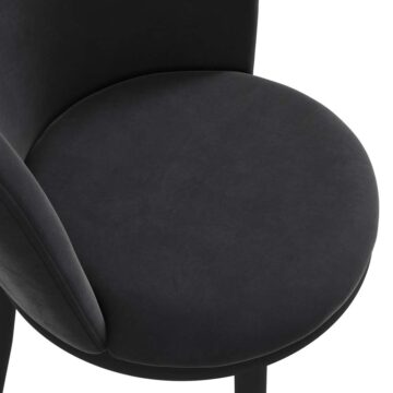 Nova Pair of Black Dining Chairs | Black Legs