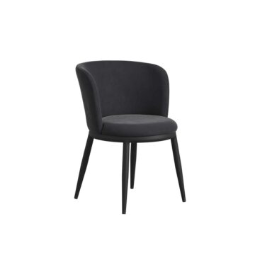 Nova Pair of Black Dining Chairs | Black Legs