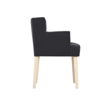 Shay Anthracite Winged Dining Chair | Armrests