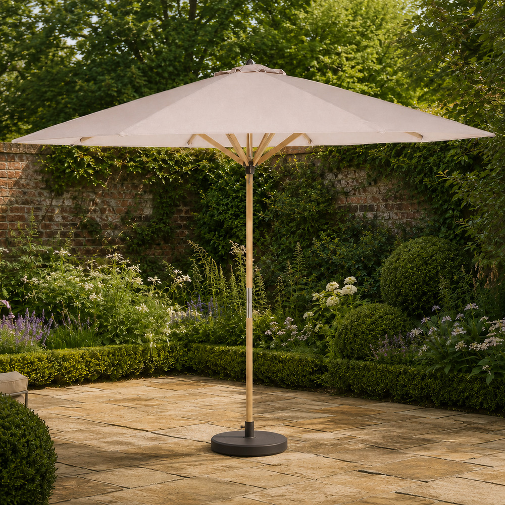 Oakworld Alfresco Ashdown Wooden Parasol - 2.7m