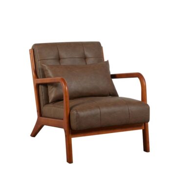 Sagewood Armchair | Brown Leather