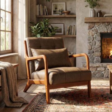 Sagewood Armchair | Brown Leather