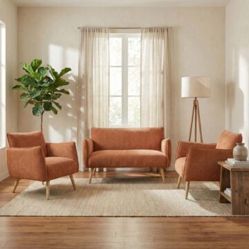 Lennox 2+1+1 Sofa Set | Rust