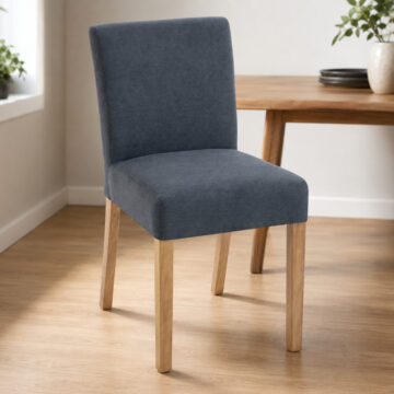 Bristol Dark Grey Fabric Low-backed Chair