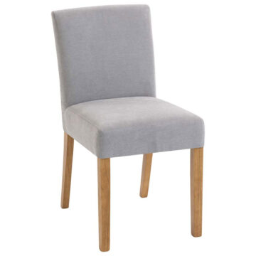 Bristol Light Grey Fabric Low-backed Chair