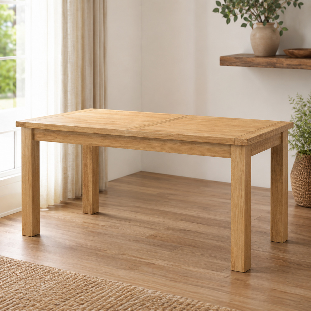 Penrith Oak Large Butterfly Extending Dining Table | Clearance