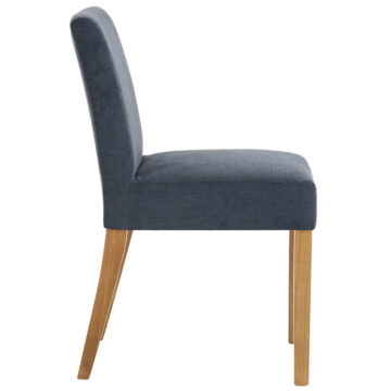 Bristol Dark Grey Fabric Low-backed Chair