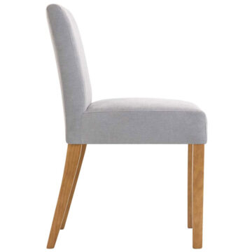 Bristol Light Grey Fabric Low-backed Chair