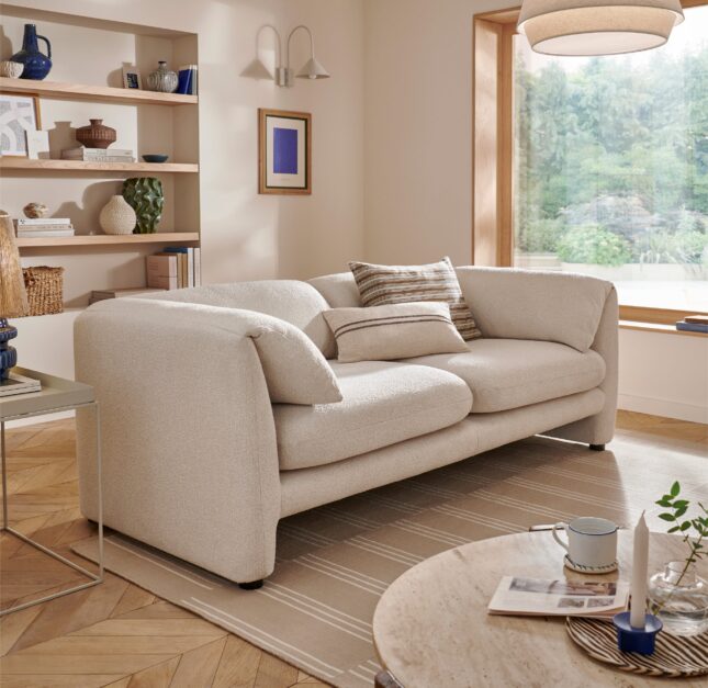 Studio Large Sofa, Boucle Cream | Oak World