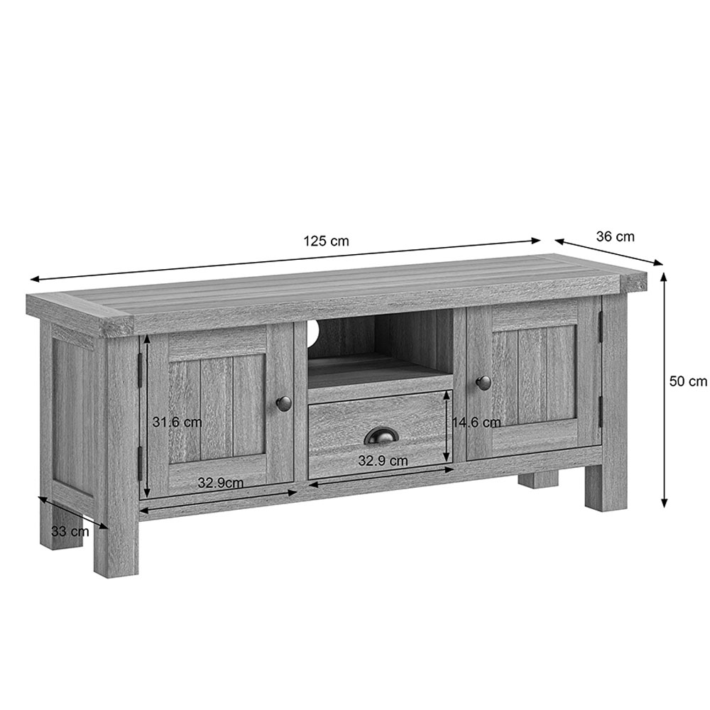 Stonebeck 2 Door 1 Drawer TV Unit | Assembled
