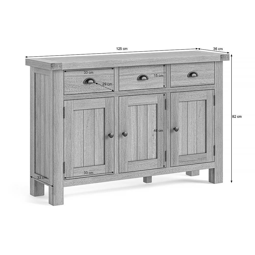 Stonebeck 3 Door 3 Drawer Sideboard | Assembled