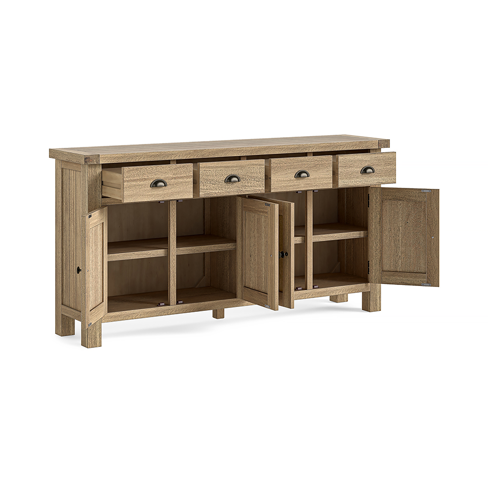 Stonebeck 4 Door 4 Drawer Sideboard | Assembled