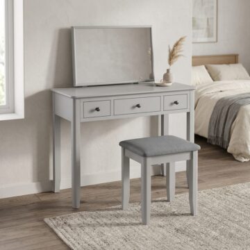 Stornoway Grey 3 Drawer Dressing Table Set