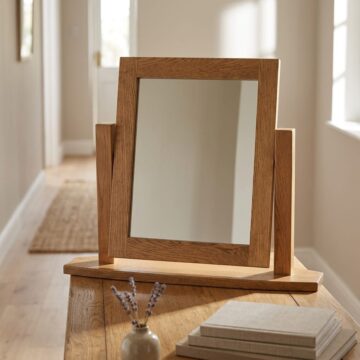 Parisian Oak Table Mirror | Assembled