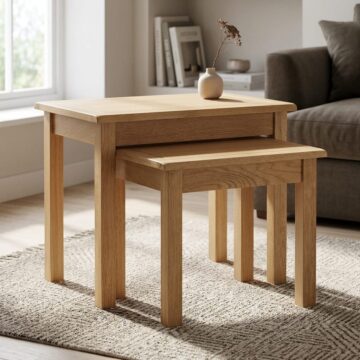 Belmont Oak Nest of 2 Tables