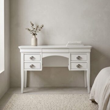 Arlington White 4 Drawer Dressing Table | Assembled