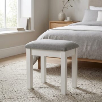 Riverton White Stool