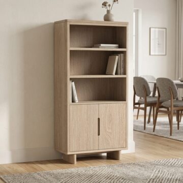 Elwood Oak 2 Door Display Cabinet