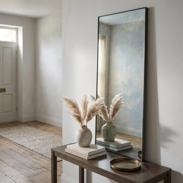 Reflections Bronze Leaner Mirror | Assembled