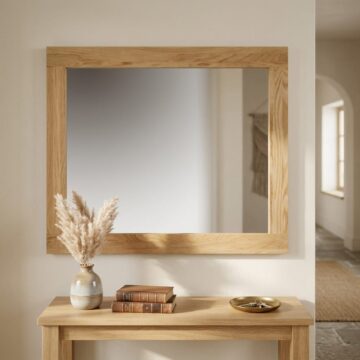 Devon Oak Wall Mirror | Assembled