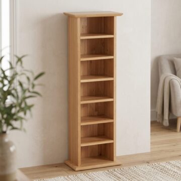 Devon Oak CD Rack | Assembled